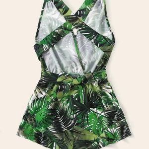 Criss cross tie around romper